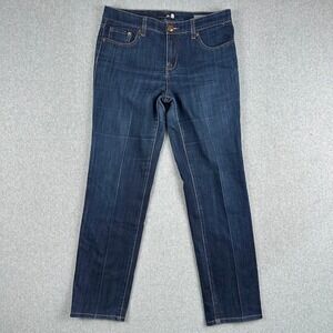 Seven7 Womens Straight Leg Dark Wash Denim Jeans Size 8 (33x30) Blue RN 109890
